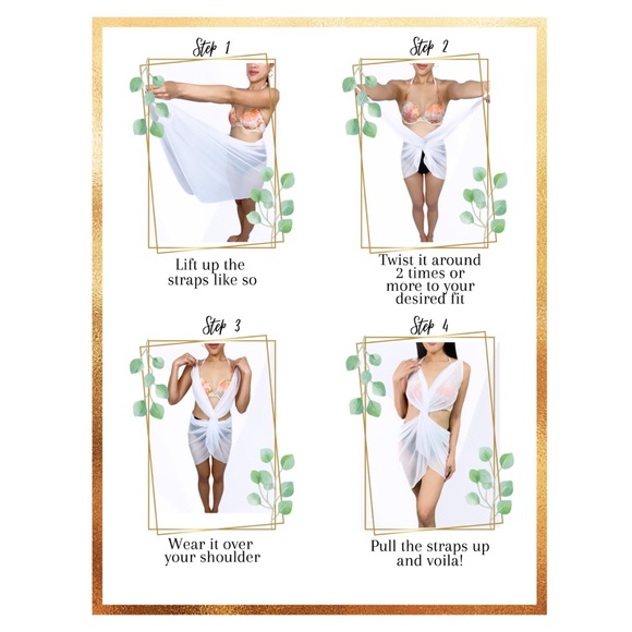 Embod Swimsuit Coverup Bikini Cover Up Sarong Wrap - Picture 7 of 7